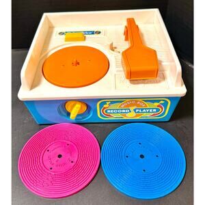 Vintage 1987 Fisher-Price Music Box Record Player jack & jill, twinkle
